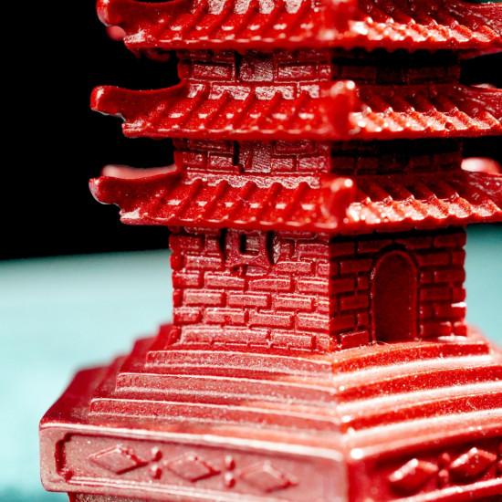 帝王砂十三层文昌塔 PAGODA IN CINNABAR 帝王砂十三层文昌塔 PAGODA IN CINNABAR