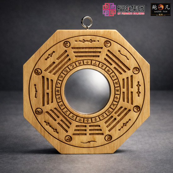 桃木镇宅化煞八卦镜 FENG SHUI EIGHT TRIGRAMS MIRROR 桃木镇宅化煞八卦镜 FENG SHUI EIGHT TRIGRAMS MIRROR