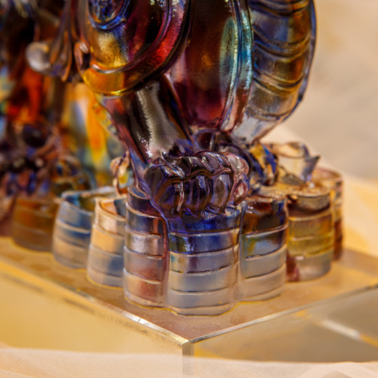 琉璃貔貅（参色）Glazed Glass Pixiu (Multi-Colour)