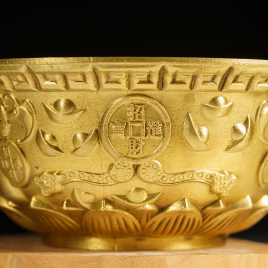 福海黄金聚宝盆 (大) Fuhai Golden Treasure Bowl (Big) 福海黄金聚宝盆 (大) Fuhai Golden Treasure Bowl (Big)
