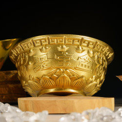 福海黄金聚宝盆 （大） Fuhai Golden Treasure Bowl (Big)