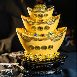 财富节节高元宝 Fortune Soaring Yuan Bao (Golden Sanded) 财富节节高元宝 Fortune Soaring Yuan Bao (Golden Sanded)